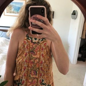 Anthropologie floral embroidered top